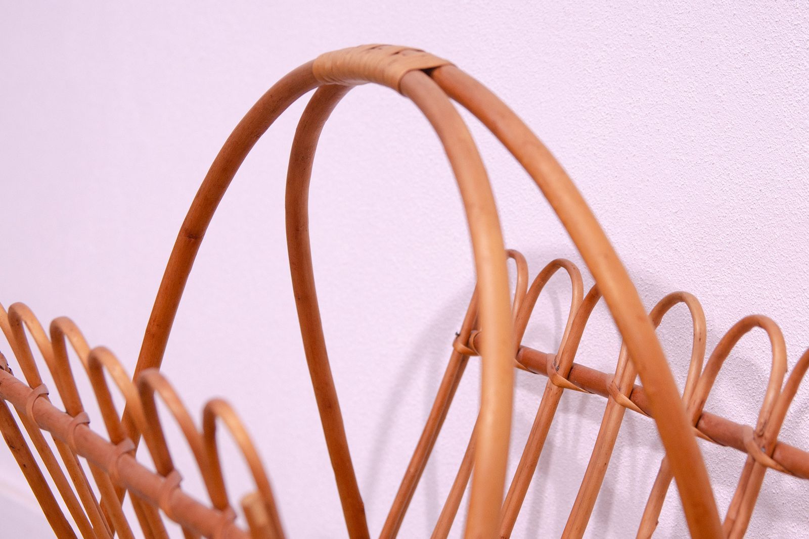 Mid Century Rattan Magazine Rack By Jan Kalous For úluv, 1960´S, Czechoslovakia photo vinterior
