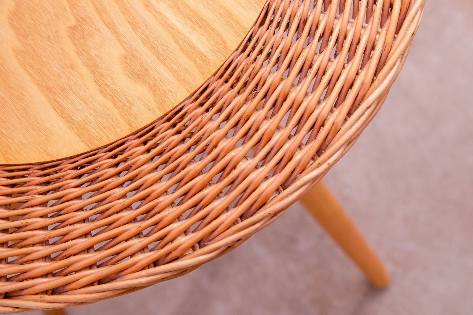 Mid Century Rattan Coffe Table By Jan Kalous For úluv, 1960´S, Czechoslovakia photo 221.0