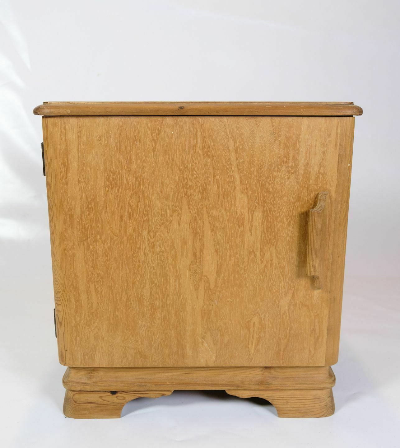 Nightstand In Pine & Brass, Danish Design
