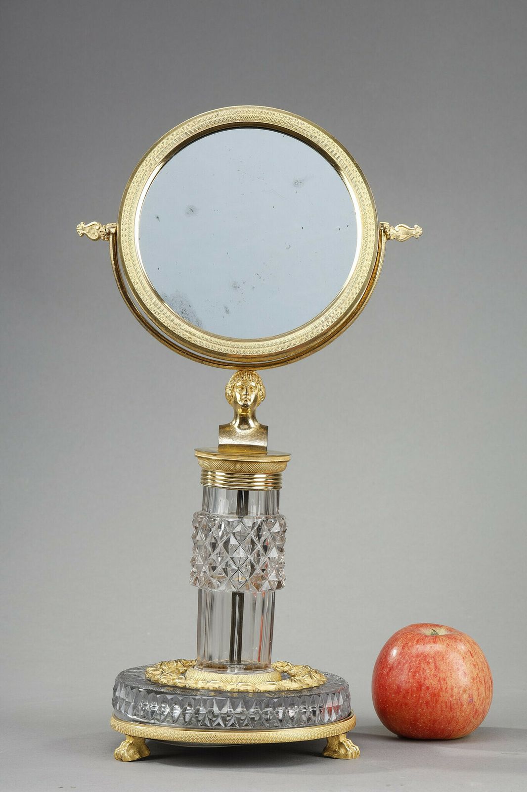 Toilet Mirror In Cut Crystal And Charles X Gilt Bronze Frame photo furniture