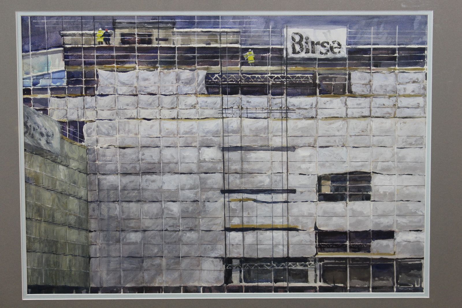 Tom Dack Watercolour ” Dust Sheets ” , North East Artist Born 1933 photo 360.0