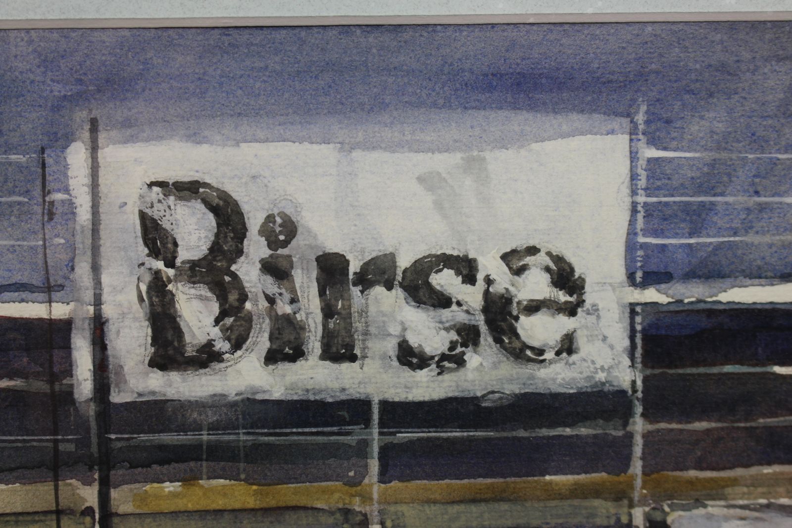 Tom Dack Watercolour ” Dust Sheets ” , North East Artist Born 1933 photo vinterior