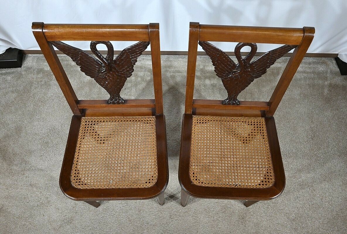 Pair Of Mahogany Chairs, Directoire Style – Late 19th Century photo buy