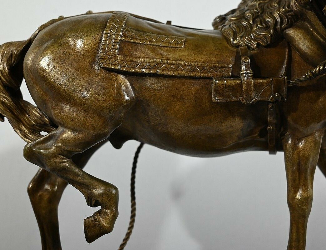 photo furniture Important Bronze “The Draft Horse” By T. Gechter – 1841