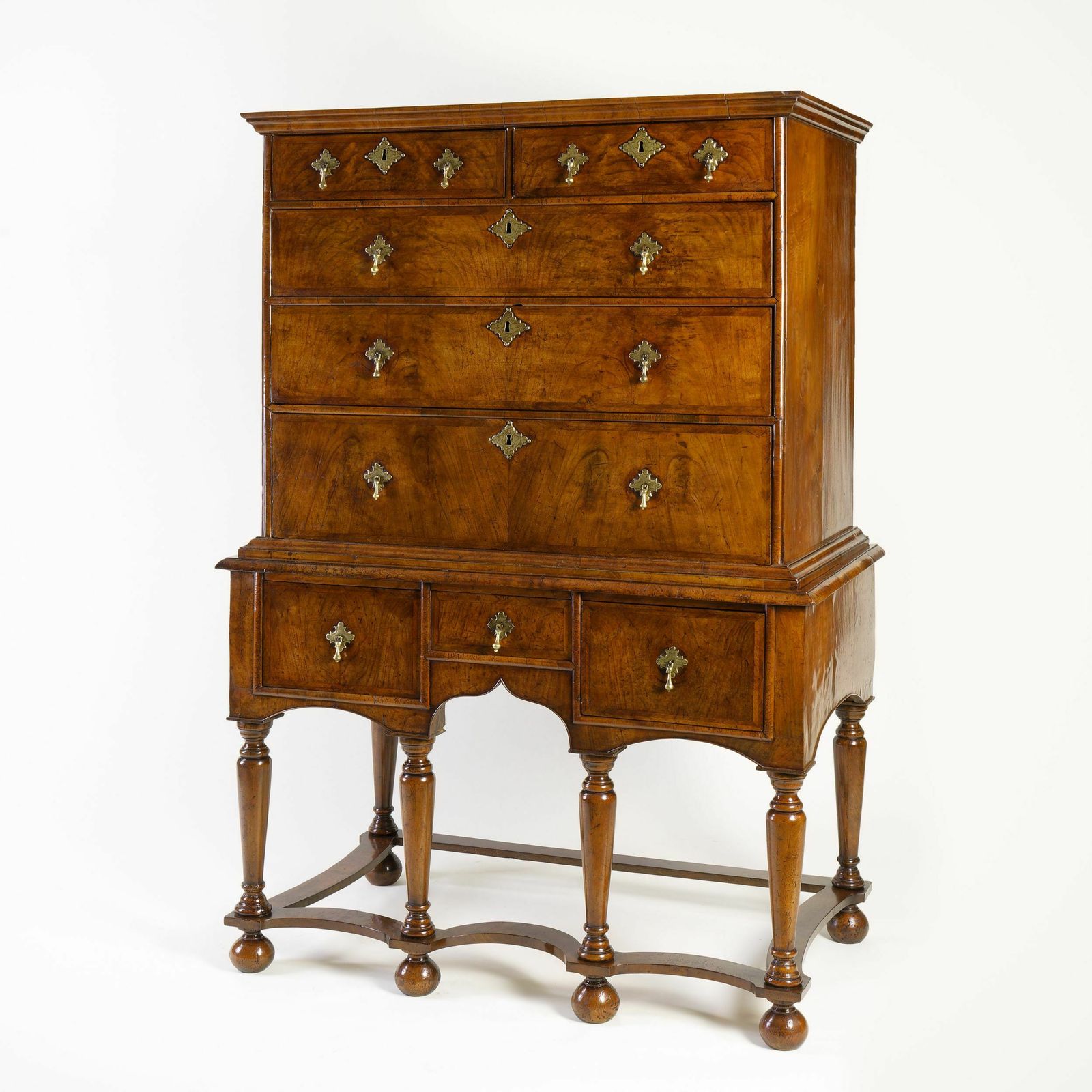 Queen Anne Period Walnut Chest On Chest photo furniture