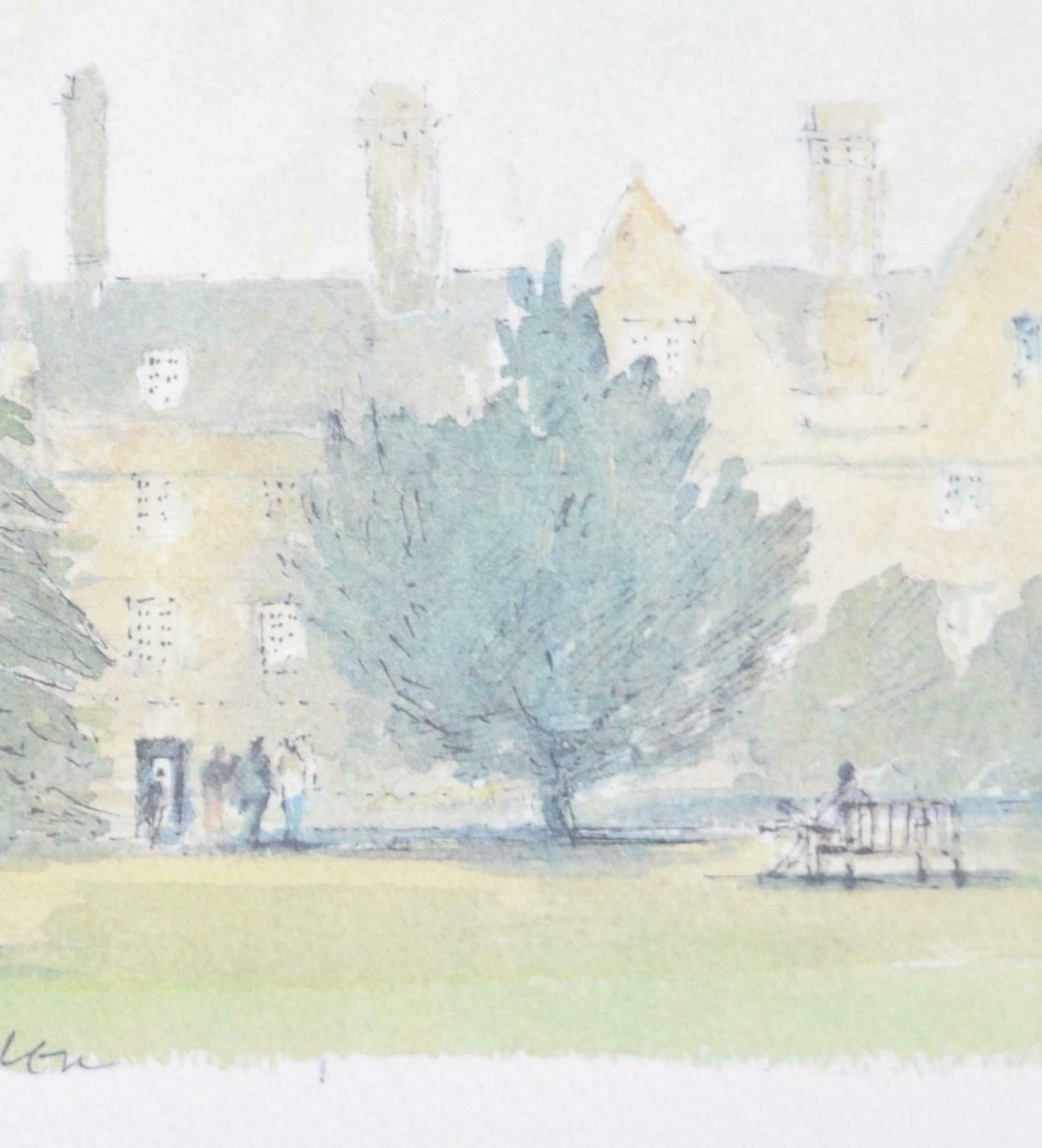 Hugh Casson Wadham College, Oxford Lithograph By Hugh Casson 1989 photo for sale