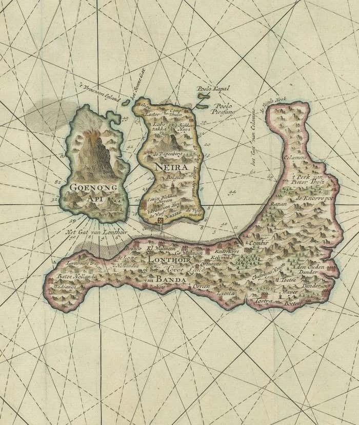 Original Anitque Map Of The Banda Or Spice Islands In The Dutch East Indies photo for sale