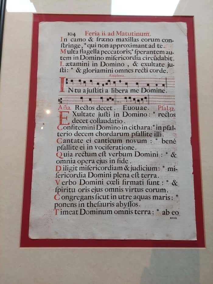 Set Of 2 Antique Antiphonal Music Sheets  Spanish  Published Circa 1700 photo furniture