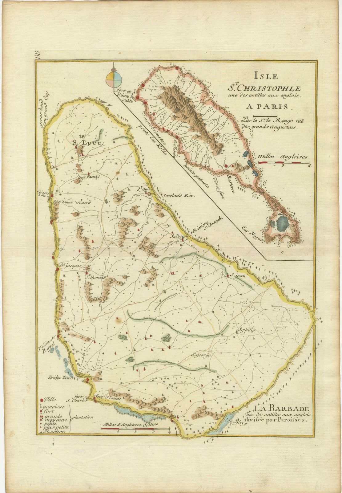 Barados And St Christopher Or St Kitts And Nevis Islands In The Caribbean 1748 photo furniture