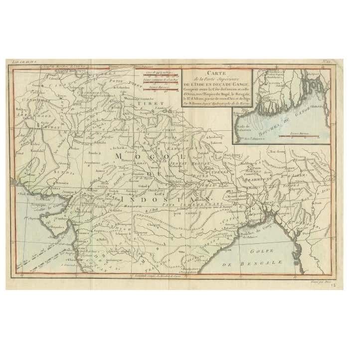 Antique Map Of Part Of Central And Southern Asia
