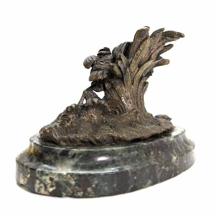 Animal Bronze On Green Marble Base photo 430.0