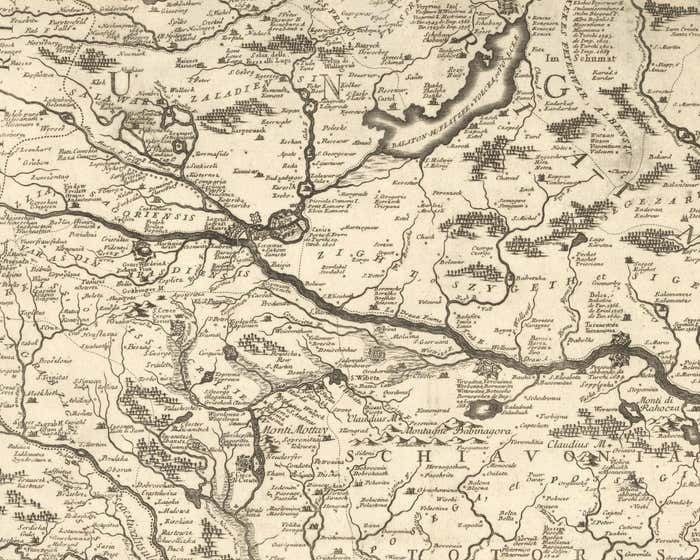 Old Map Showing Info Related To The Ottoman Wars Including Conflict Dates, C1690 photo furniture