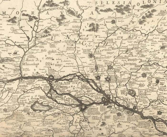 Old Map Showing Info Related To The Ottoman Wars Including Conflict Dates, C1690 photo for sale