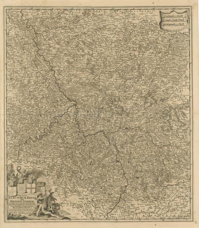 Antique Map Of The Niederrhein Region, Germany photo for sale