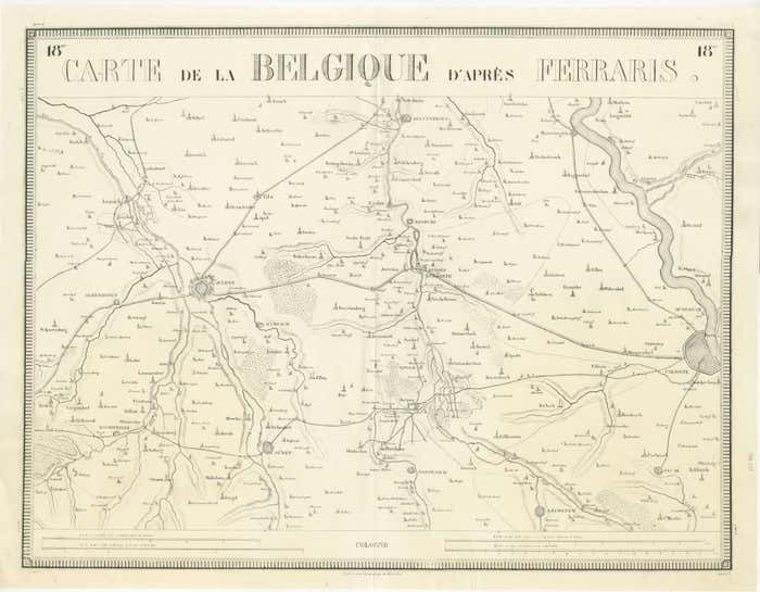 Antique Map Of The Region Near Cologne, Germany photo furniture