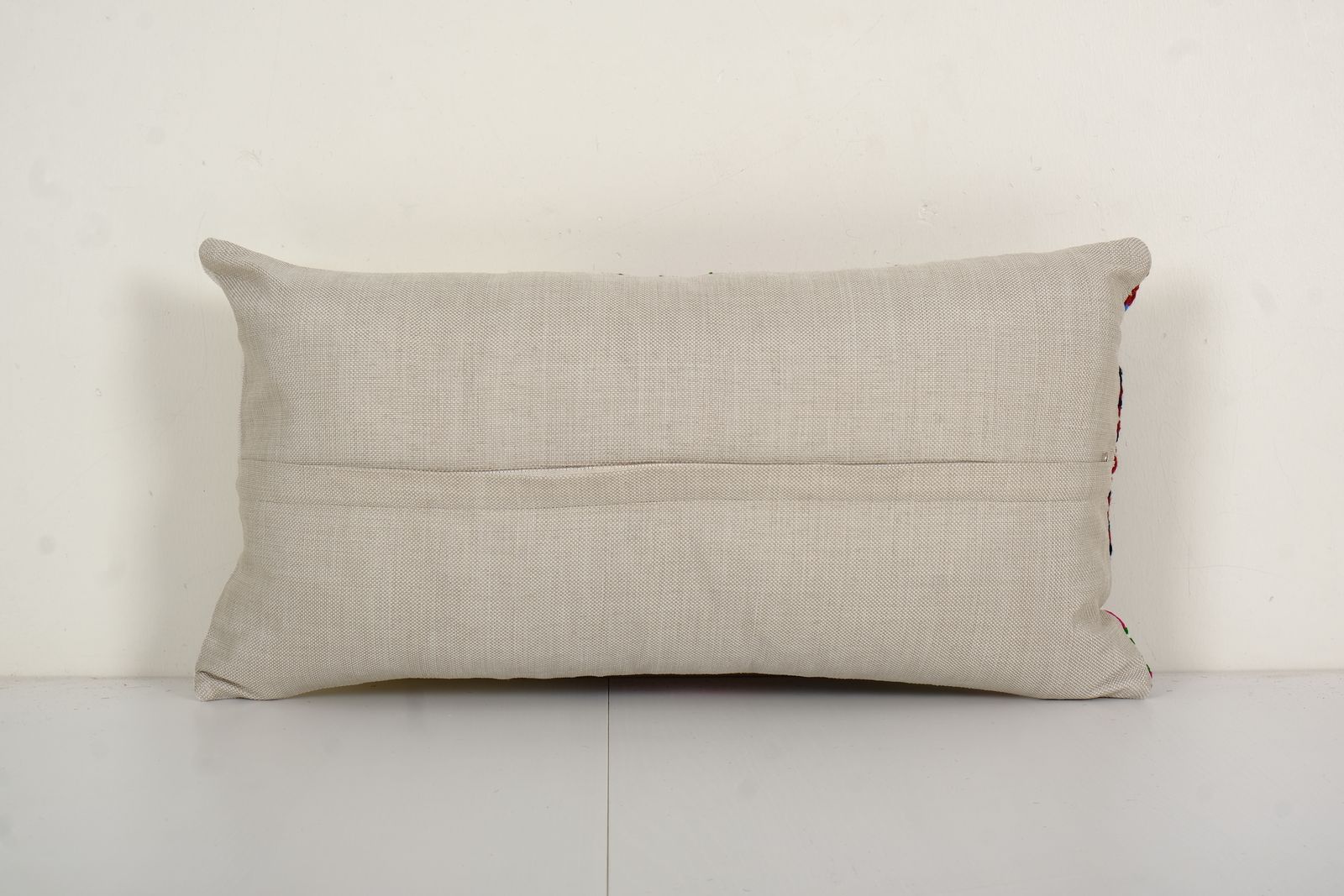 Organic Wool Outdoor Turkish Striped Pillow Covers, Wool Outdoor Anatolian Old Kilim Pillow Covers 12" X 24" photo Textiles