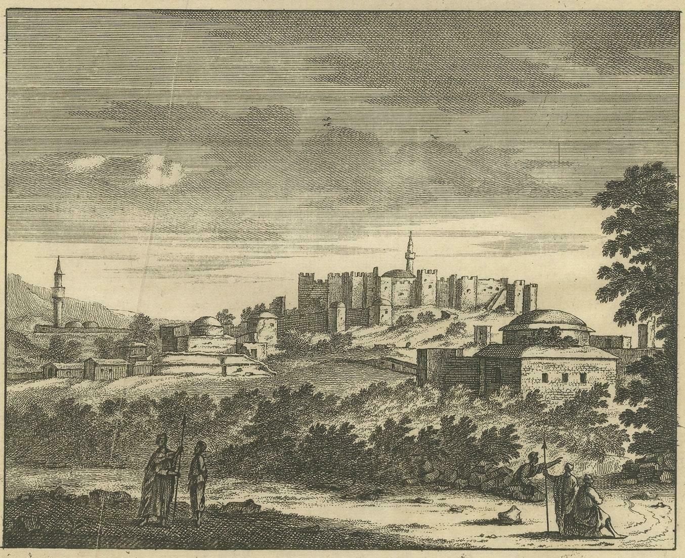 Antique Print With Views Of Ephesus, Greece, An Ancient Greek City, Now Turkish photo for sale