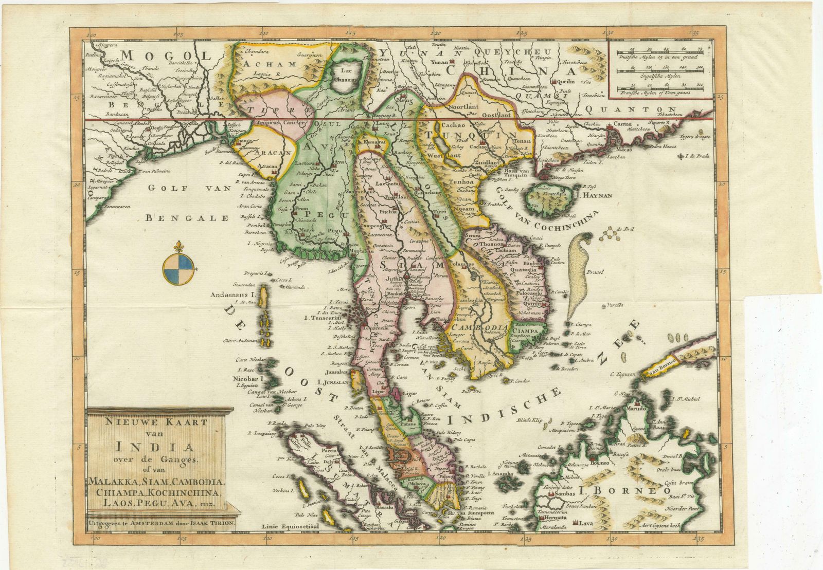 Antique Map Of Indochina, The Malaysian Peninsula And Northern Sumatra photo furniture