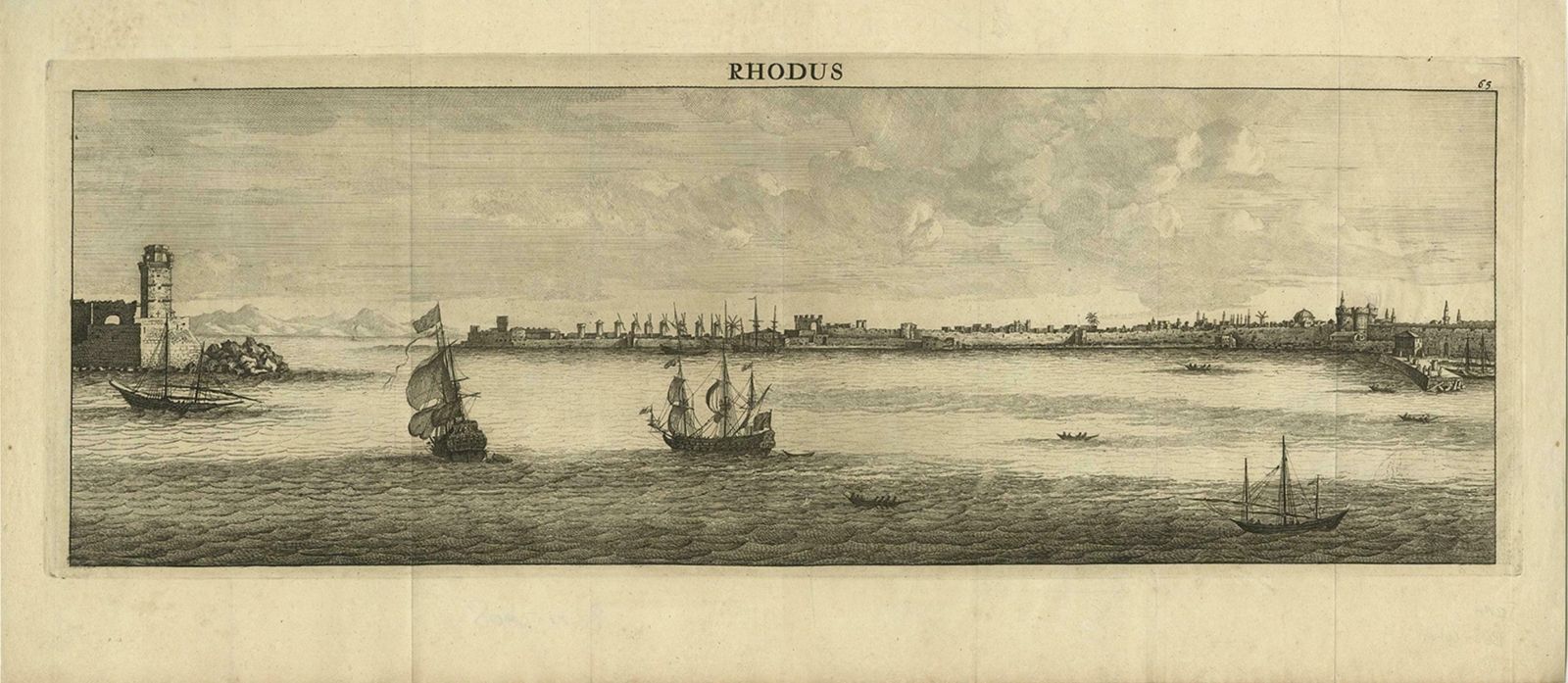 Beautiful View Of The Island Of Rhodes, Greece, Depicting The Old Town With Fort photo furniture
