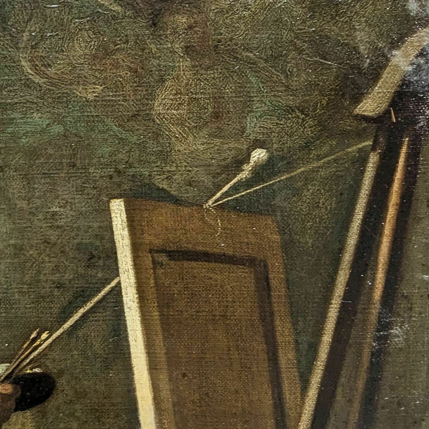 Oil On Canvas 19th Century Artist's Studio photo buy