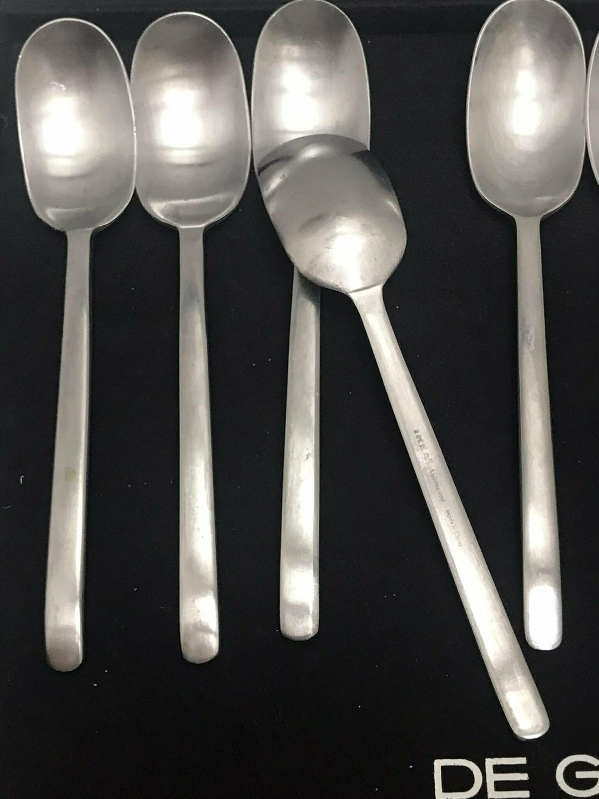photo for sale Vintage Ikea Data Soup Spoons 9 Flatware Stainless Steel Carl Gustaf Jahnsson Spoons