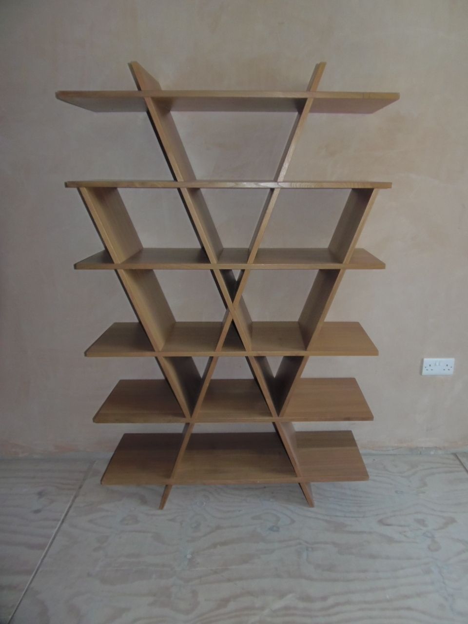 Contemporary Angular Bookshelf / Display Unit . photo for sale