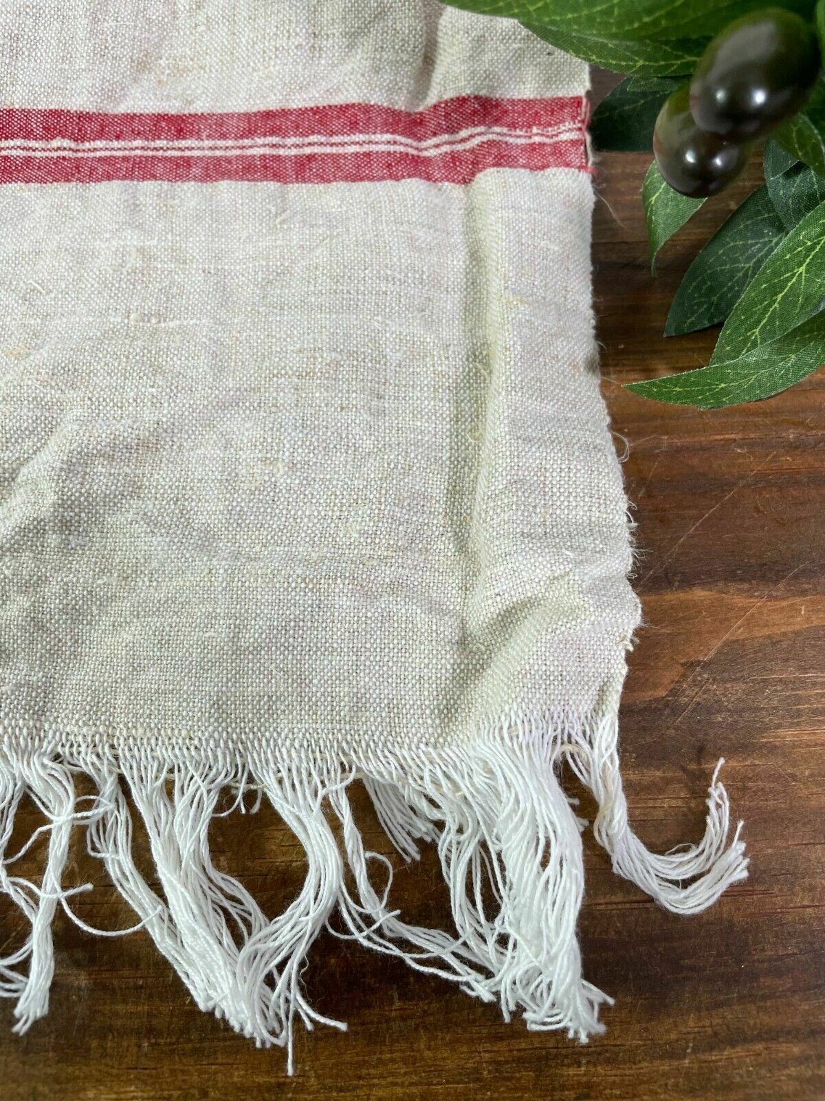 Large Vintage Antique French Hungarian Hemp Linen Table Cloth Upholstery Fabric photo for sale