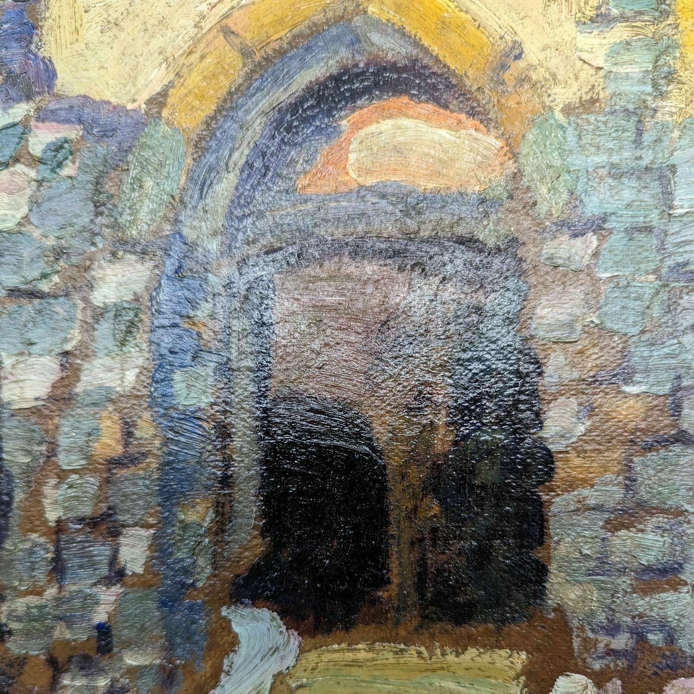 Entry Of Village Oil On Cardboard By Albert Boussion photo furniture