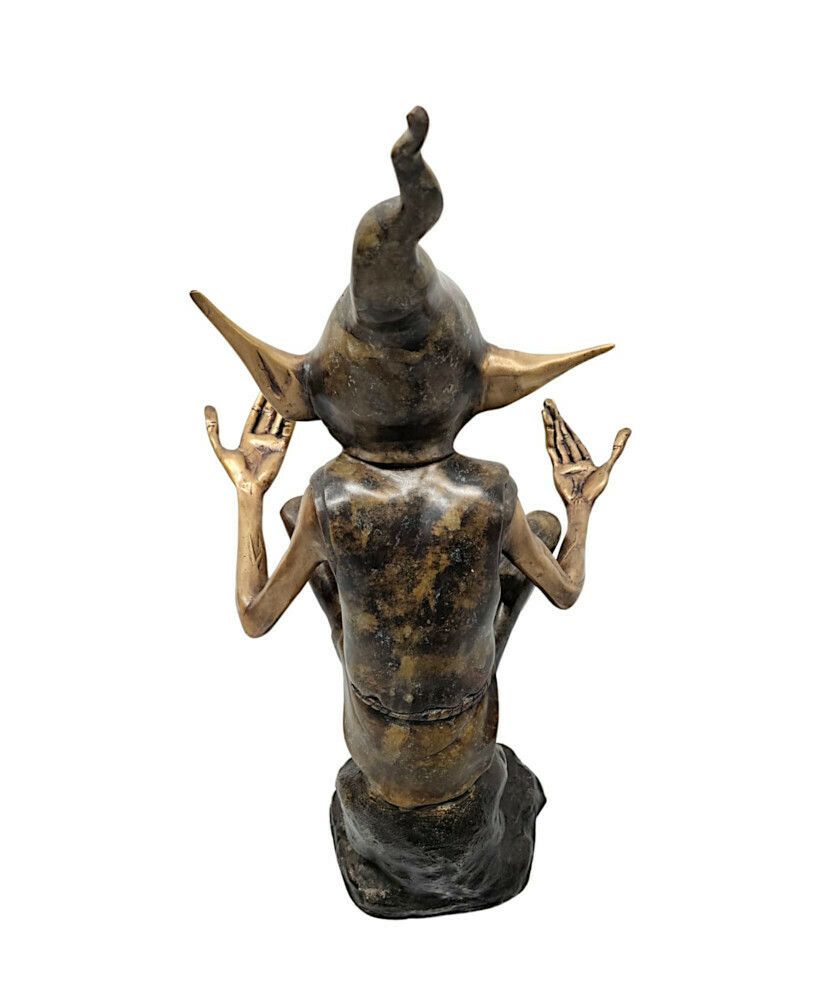 A Fabulous 20th Century Figurative Bronze Garden Statue Of A Goblin photo 1545.47