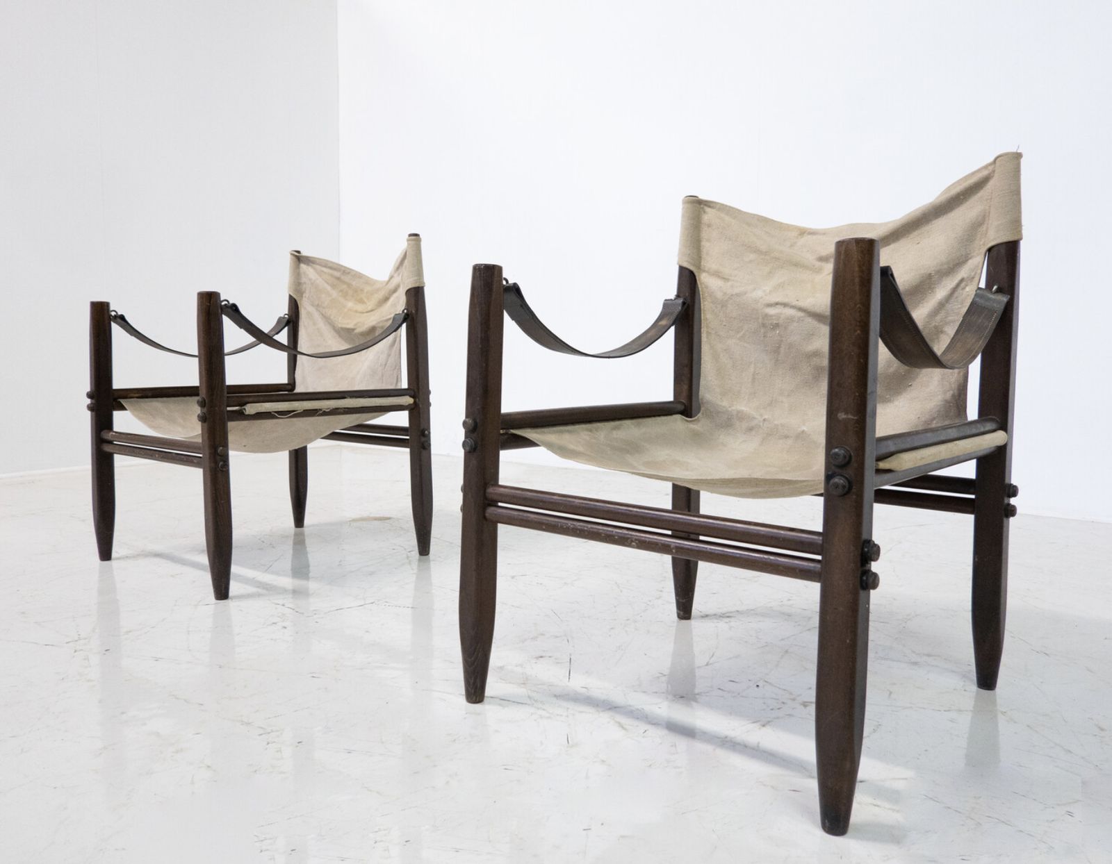 Pair Of Safari Armchairs By Gianfranco Legler For Zanotta, 1960s