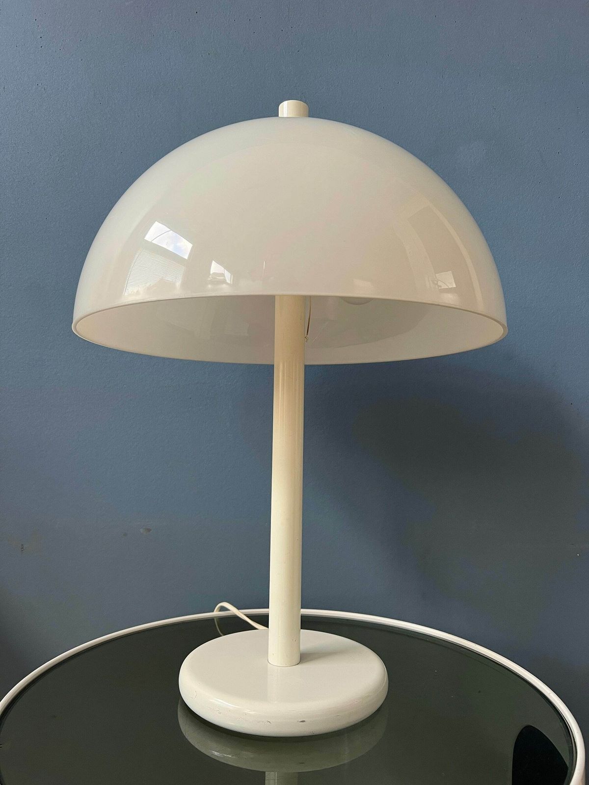 Witte Mid Century Mushroom Dijkstra Tafellamp photo 355.0