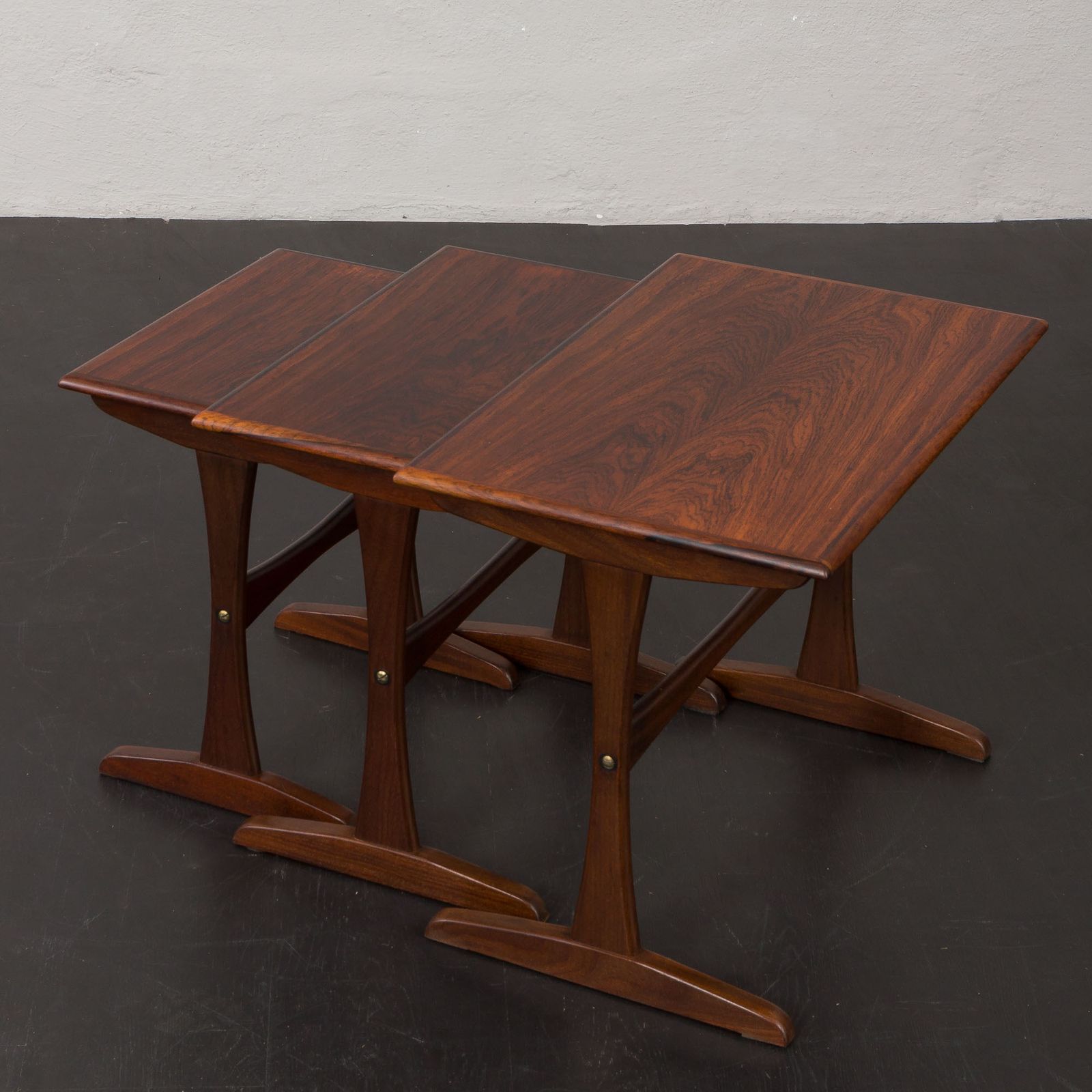 Kai Kristiansen Rosewood Nesting Tables For Vildbjerg Möbelfabrik, Denmark 1960s photo vintage