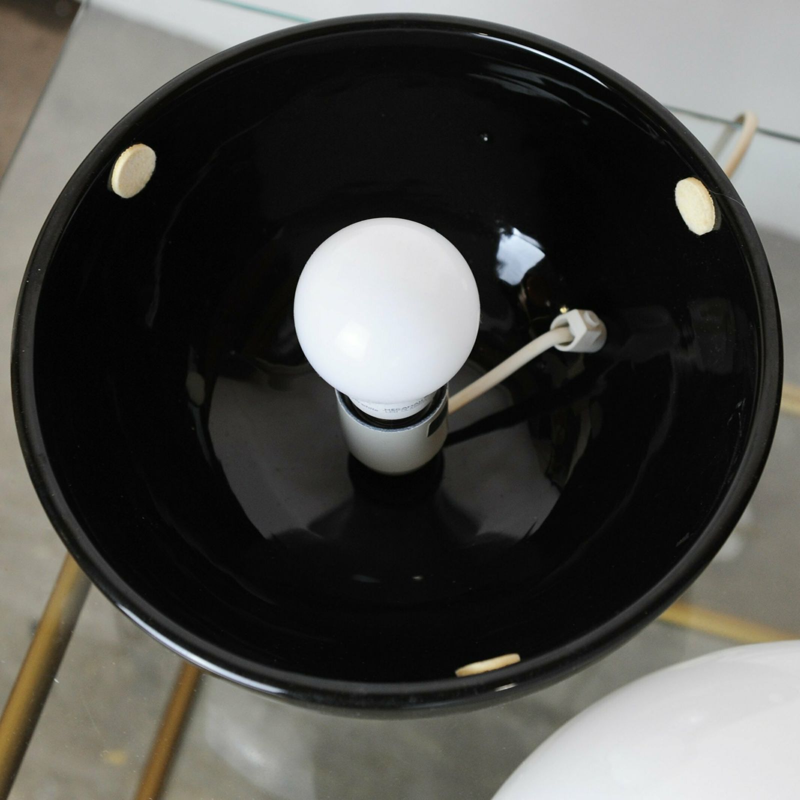 Italian Ceramic And Murano Glass Spherical Table Lamp By Alvino Bagni, For Lampalla ,1970s photo Lighting