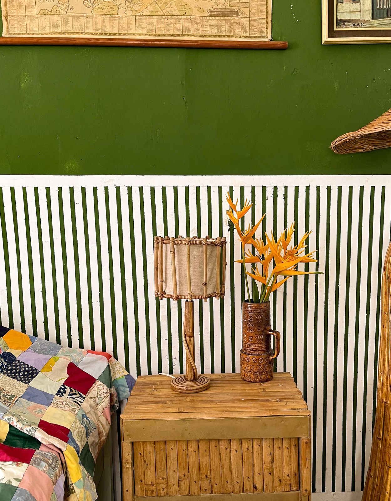 Vintage Style Bamboo Table Lamp photo furniture
