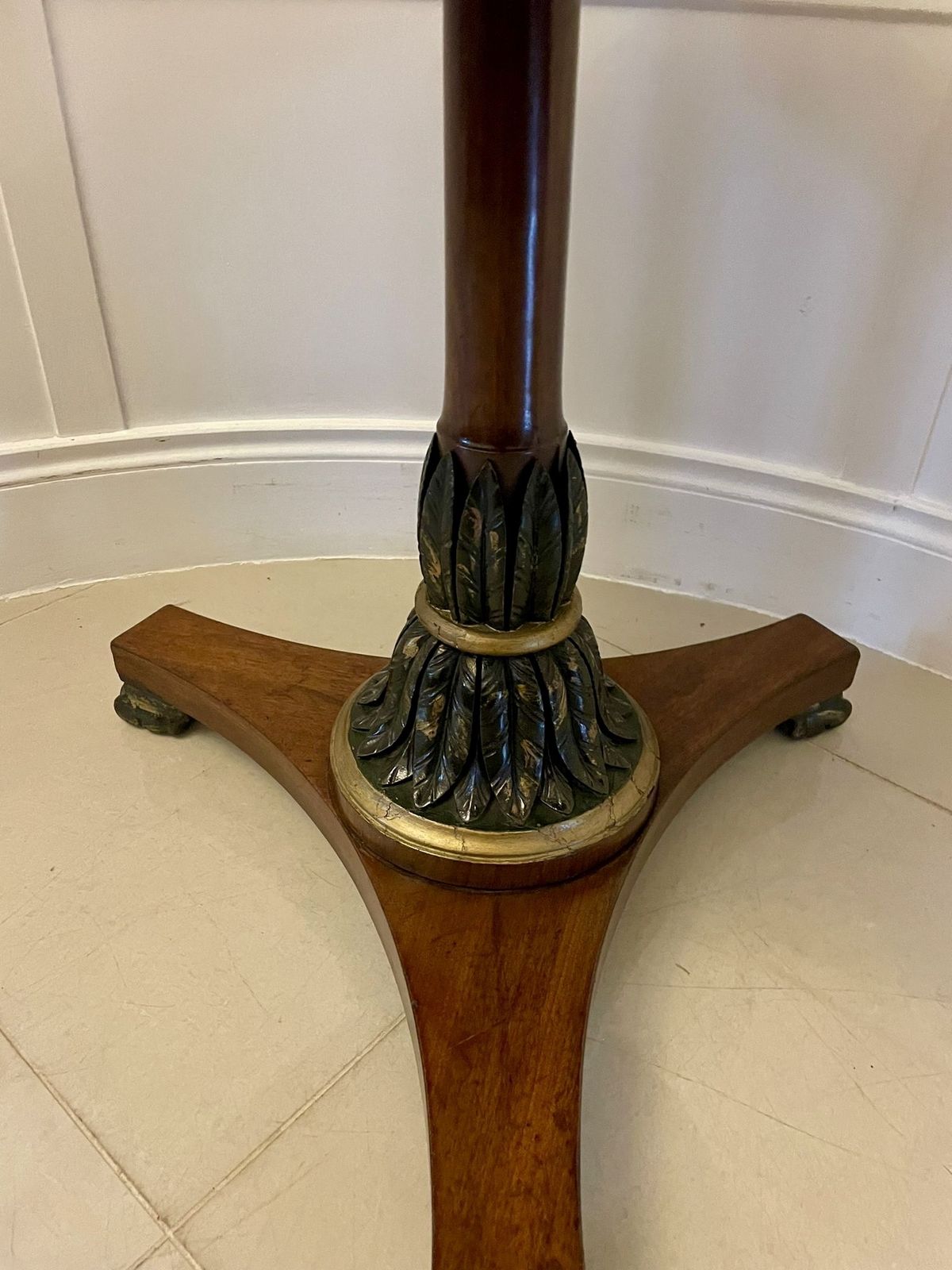 Antique 19th Century Quality Circular Specimen Marble Top Lamp Table photo 3995.0