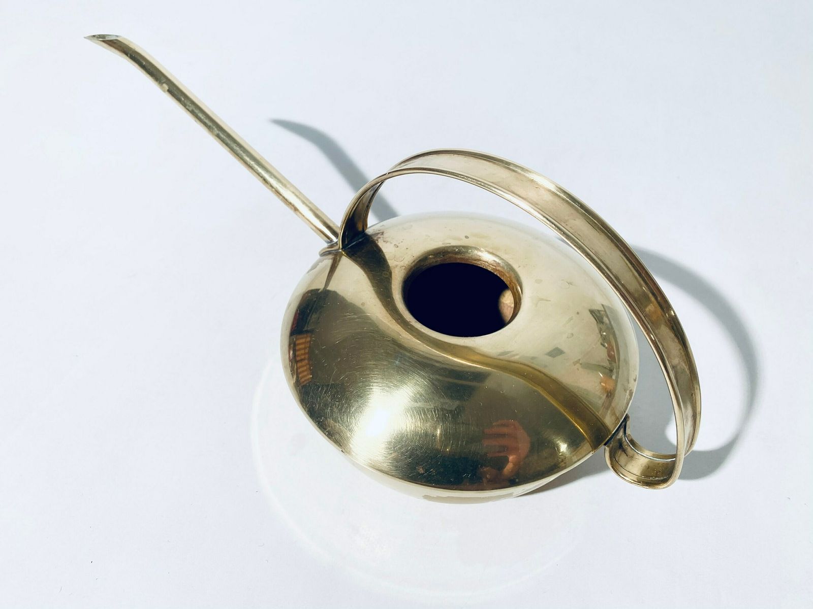Mid Century Brass Long Spout Flower Watering Can / 1960s Vintage Decor / Made In England photo vinterior