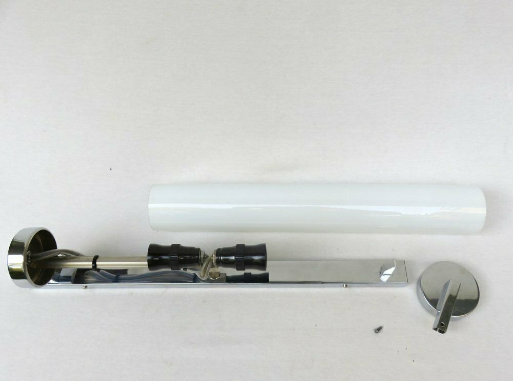 photo vintage Chrome Plated Glass Wall Lamp From Napako, Czech Republic, 1930s