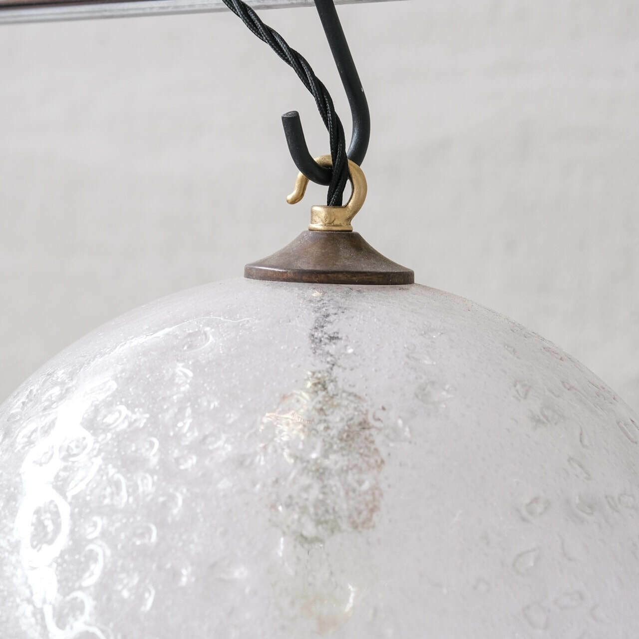 Italian Mid Century 'Lava' Murano Glass Pendant Light (9 Available) photo for sale