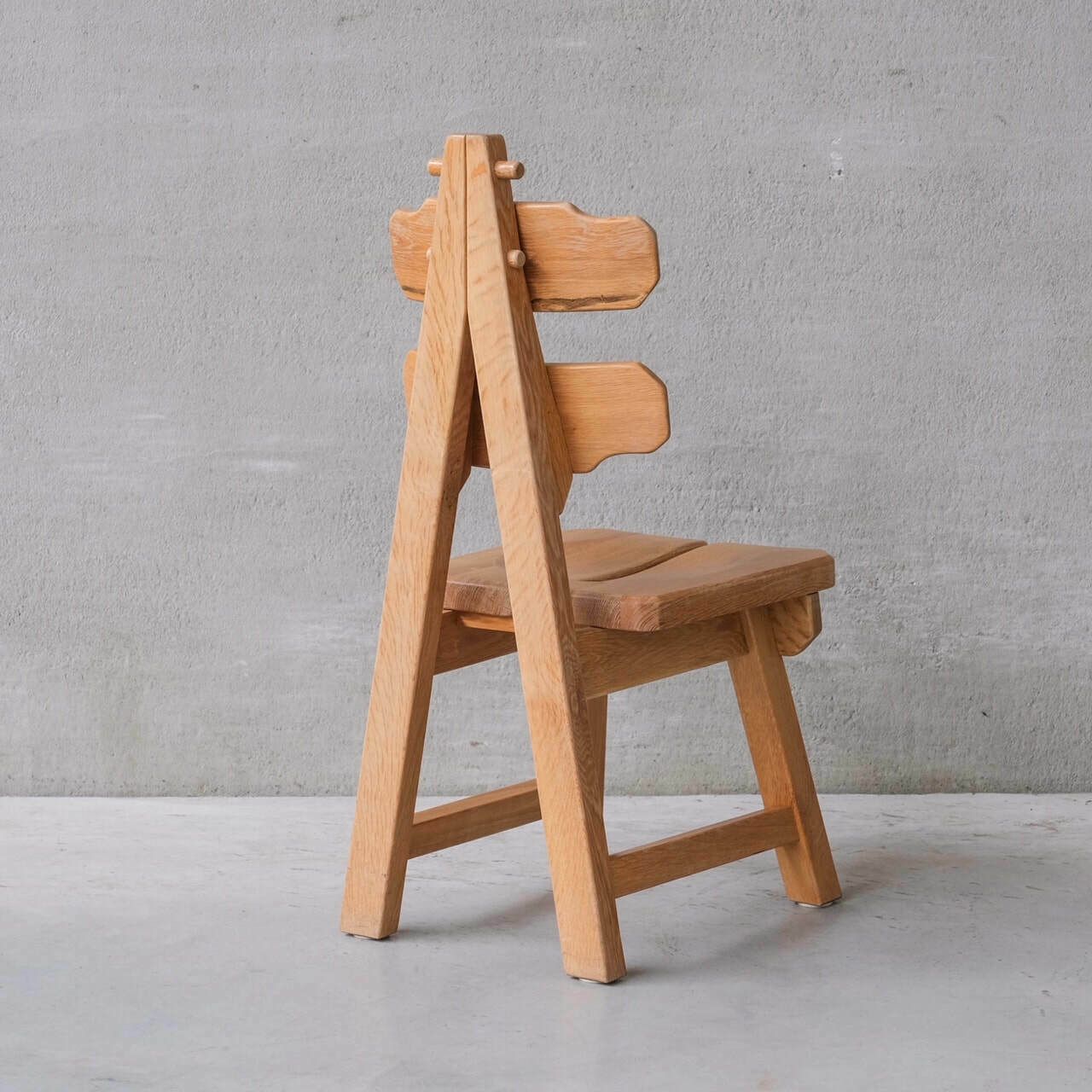 Set Of Six Brutalist Spanish Mid Century Dining Chairs photo for sale