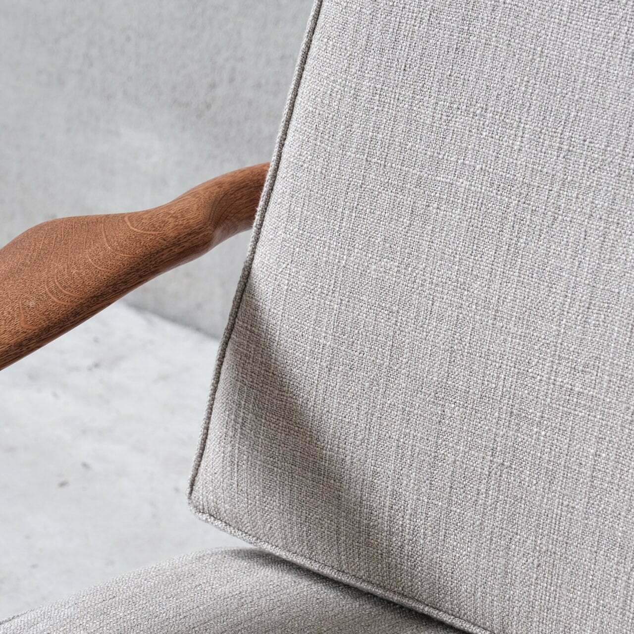 Guillerme Et Chambron Oak Mid Century French Upholstered Armchair photo buy