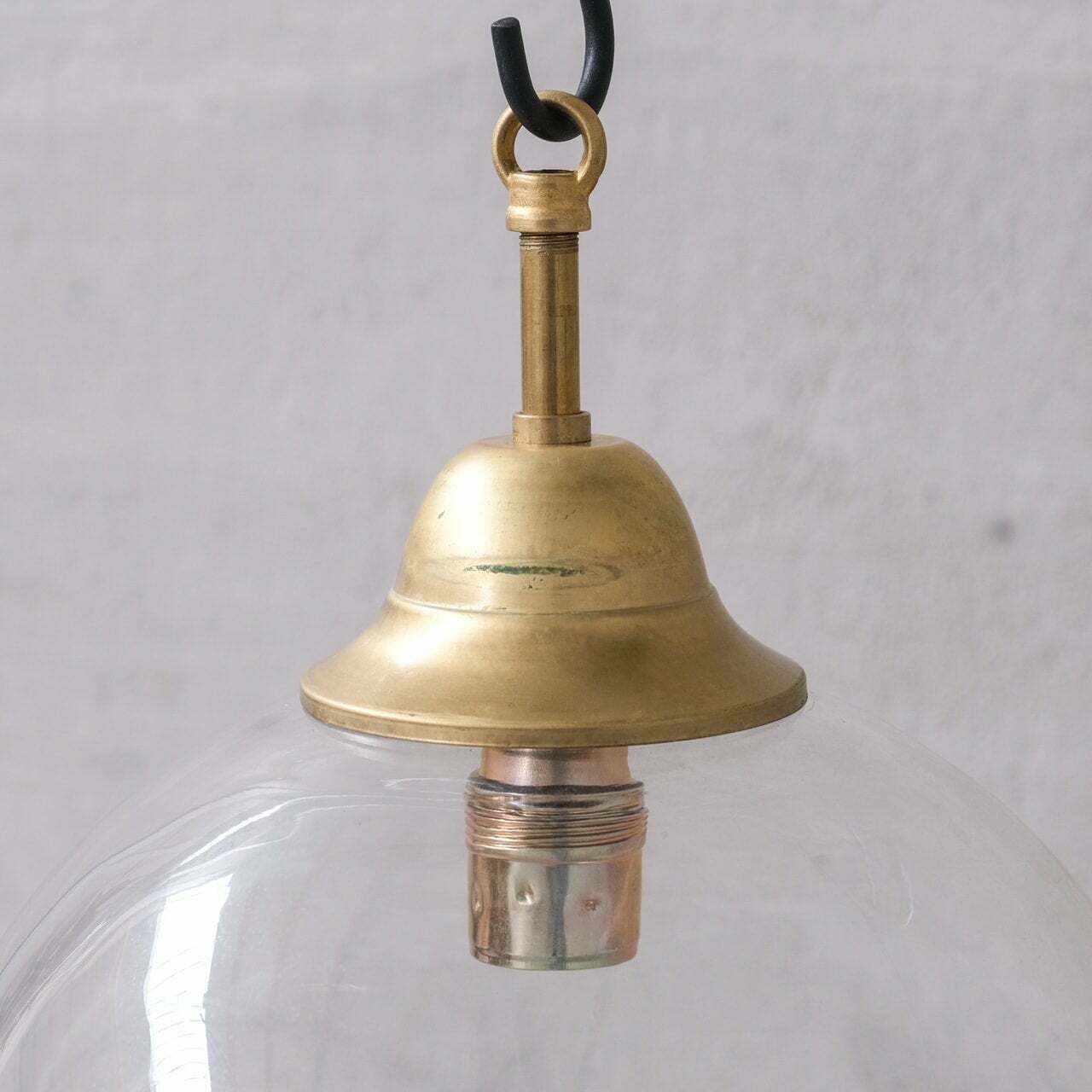 Clear Italian Mid Century Glass And Brass Pendant Lights (10 Available) photo 295.0