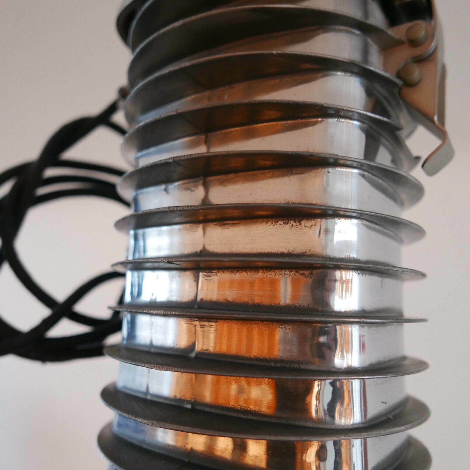 Pair Of Original Mid Century Dutch Philips Industrial Pendant Lamps photo 850.0