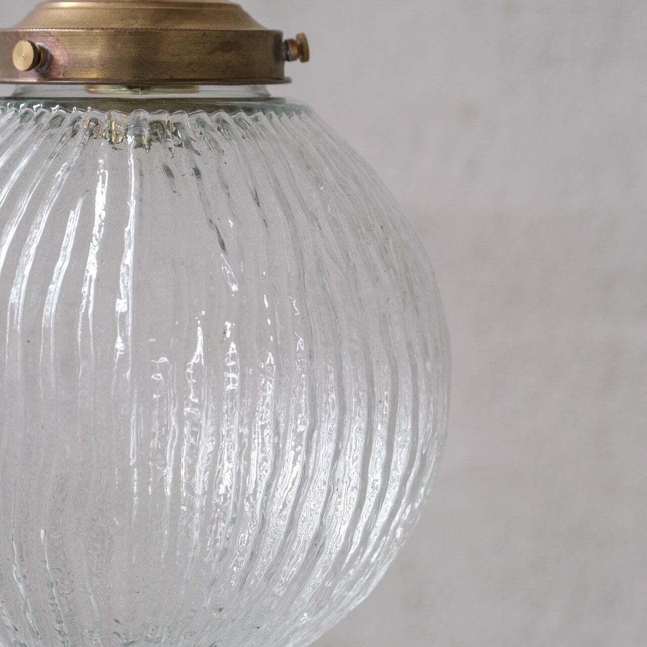 Italian Mid Century Glass And Brass Pendant Light photo Lighting