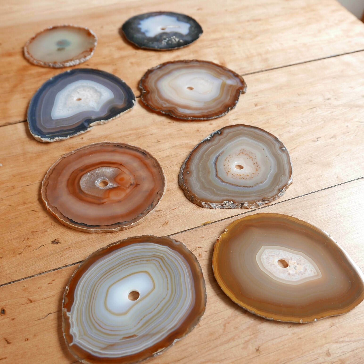 French Mid Century Stone Coasters (Set Of 6) photo buy