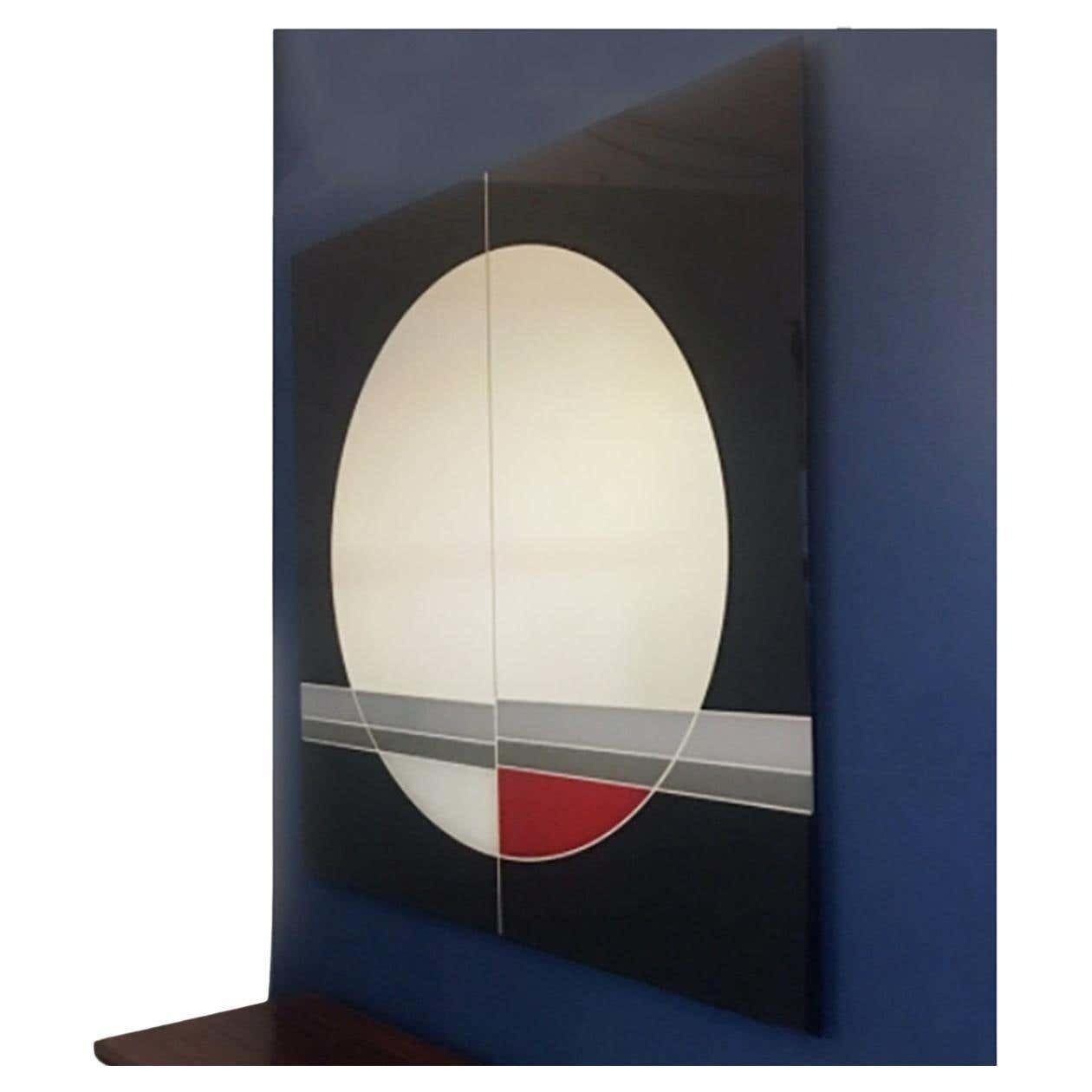 Eugenio Carmi Italian Graphic Designer Wall Mirror Morphos For Acerbis, 1980s photo furniture