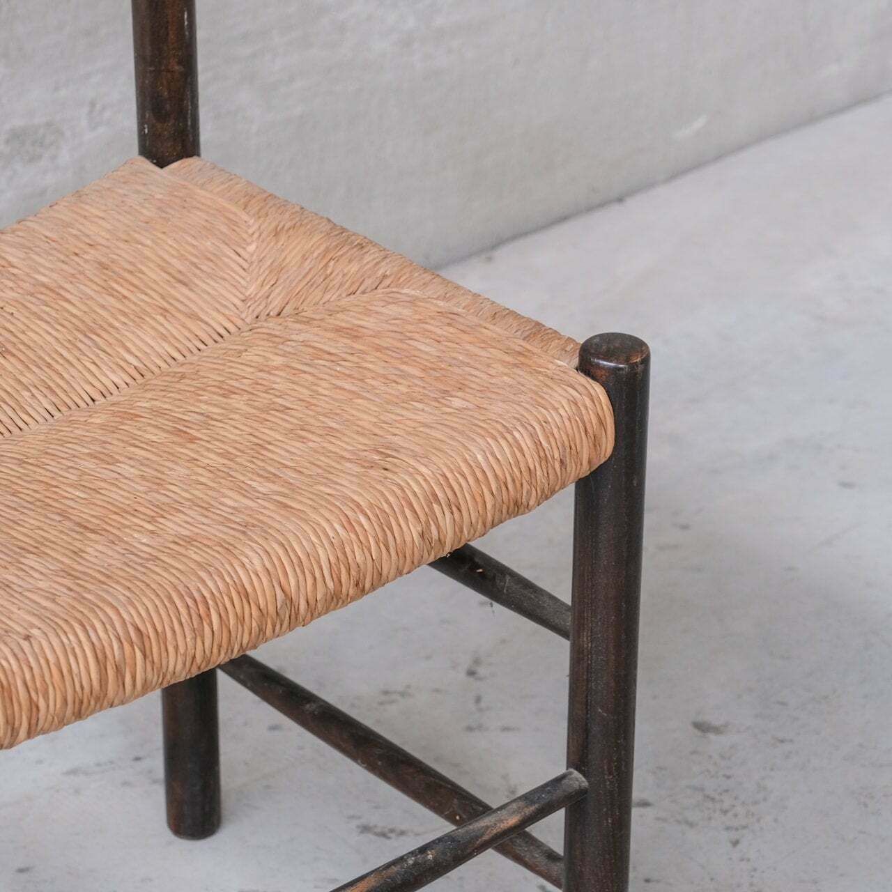 photo furniture Set Of Three Charlotte Perriand 'Dordogne' Model Mid Century Dining Chairs
