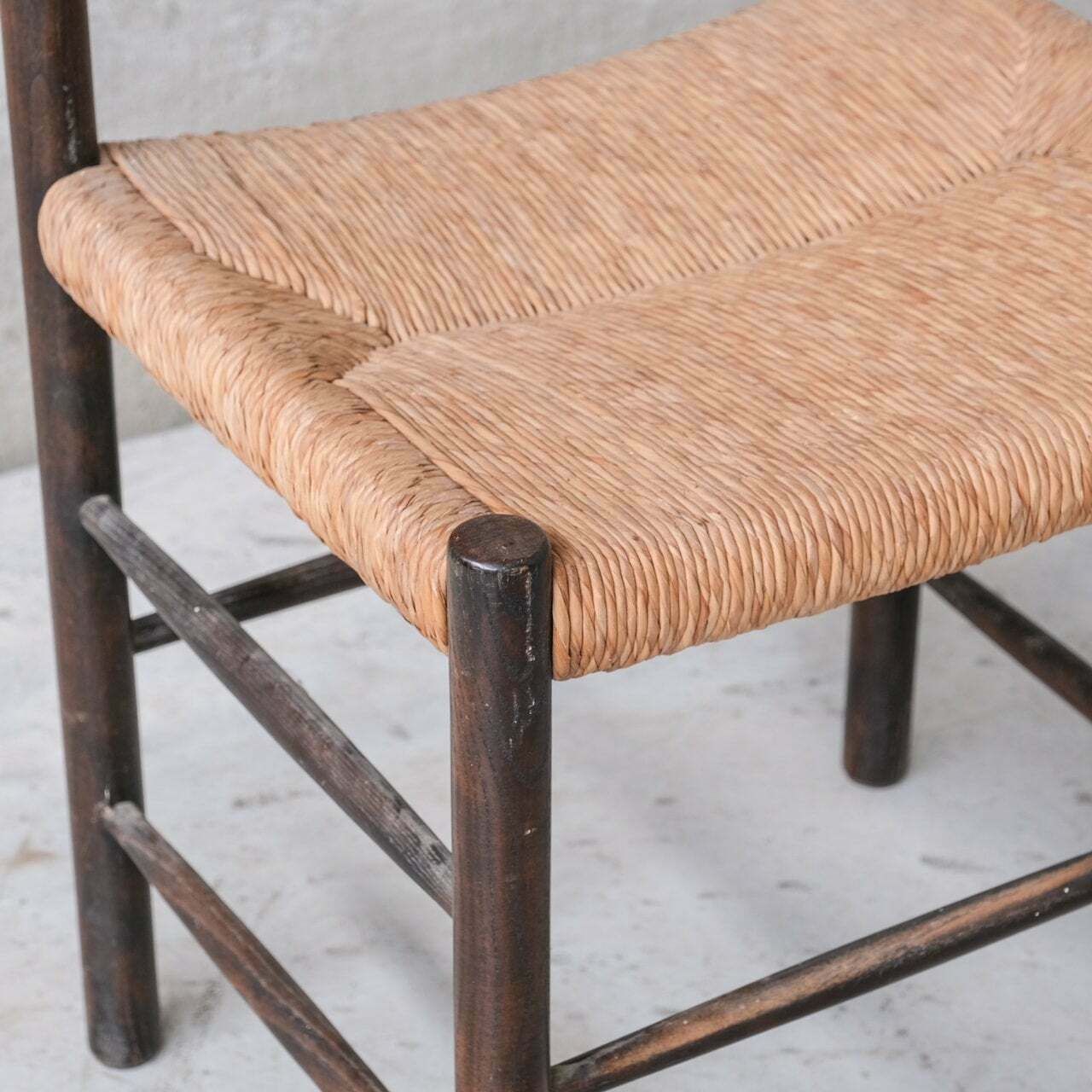 5850.0 Set Of Three Charlotte Perriand 'Dordogne' Model Mid Century Dining Chairs photo