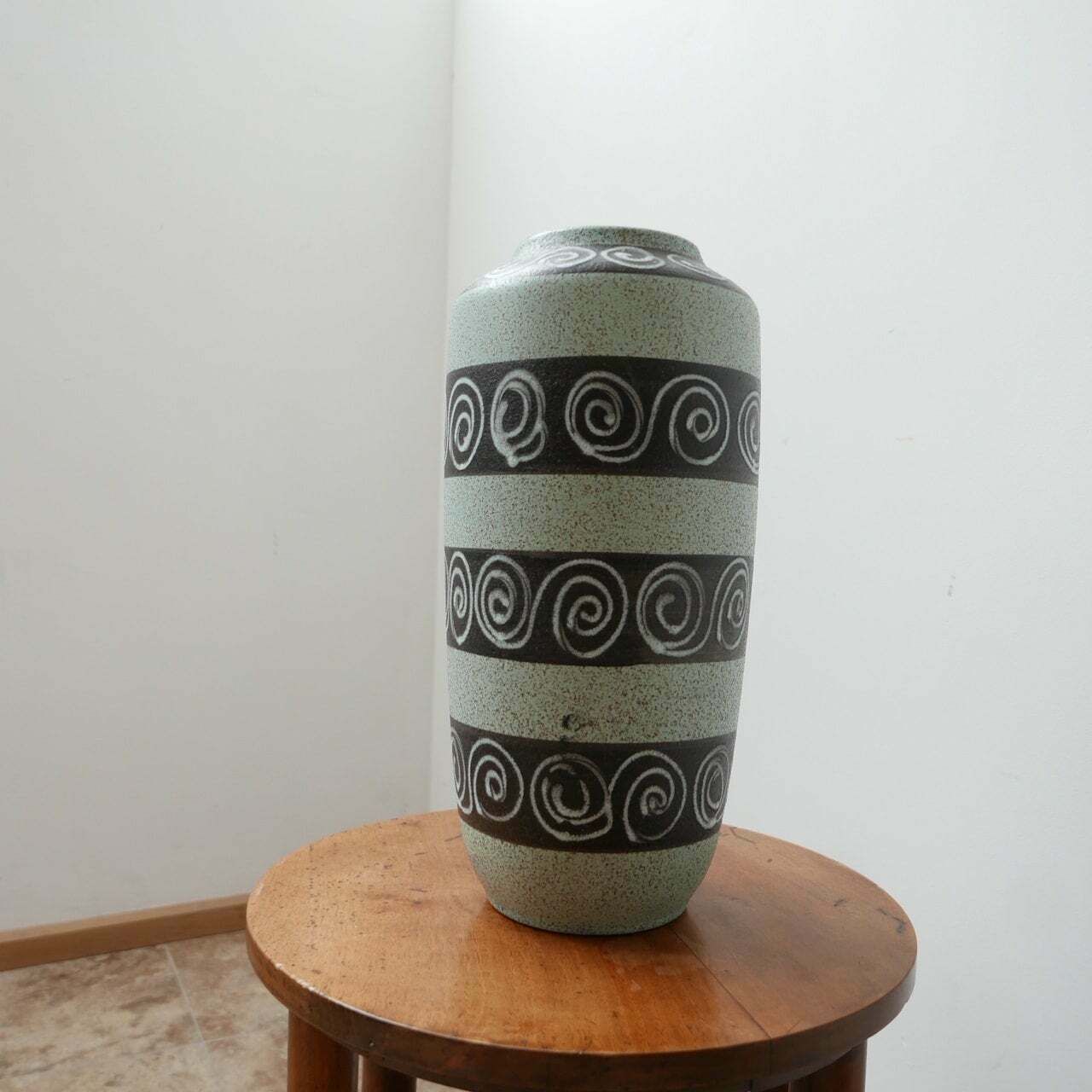 West German Green Ceramic Mid Century Vase