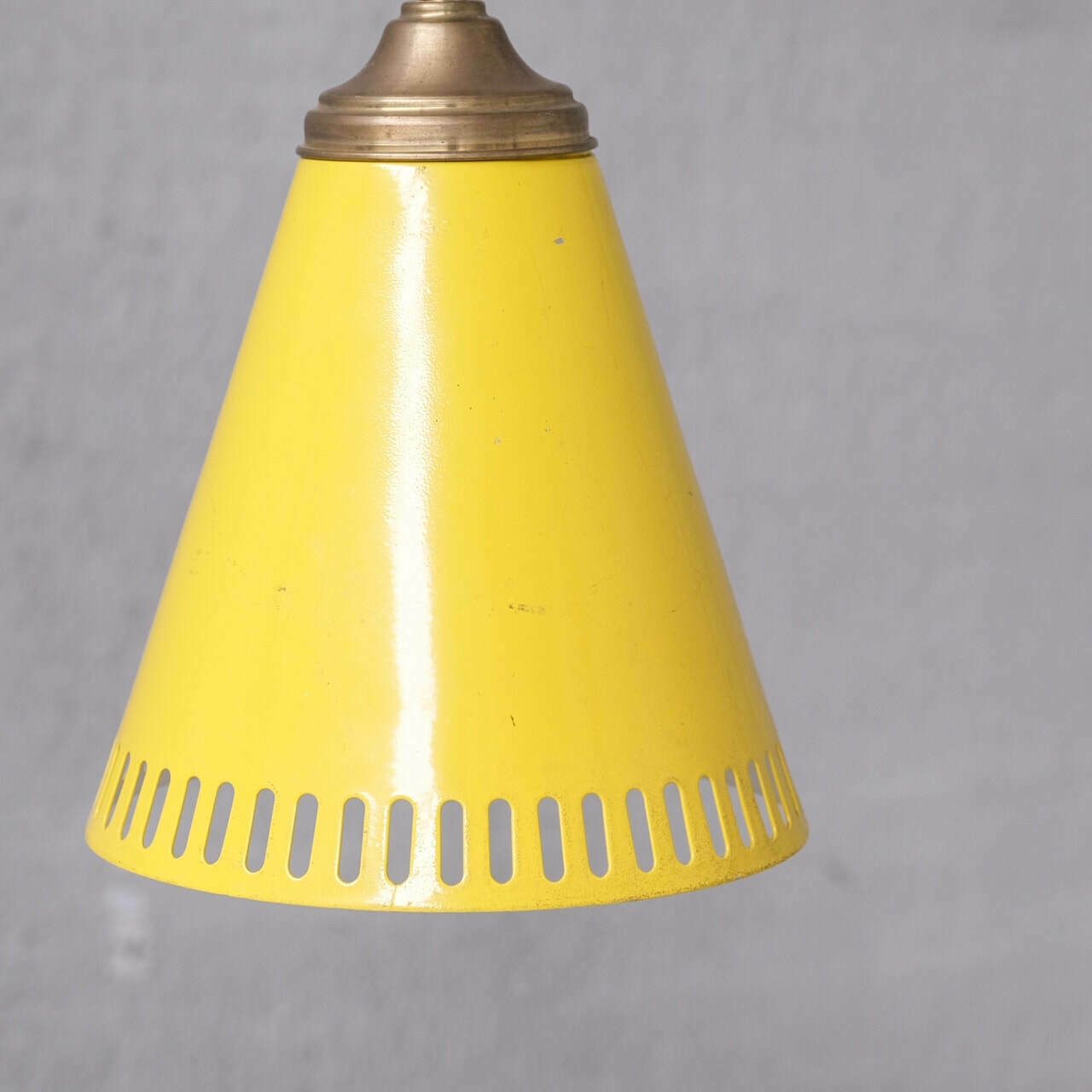 New Old Stock Mid Century Metal Pendant Shade Lights (6 Available) photo furniture