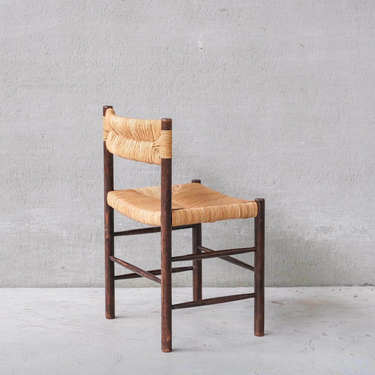 Set Of Four Charlotte Perriand 'Dordogne' Model Mid Century Dining Chairs photo for sale